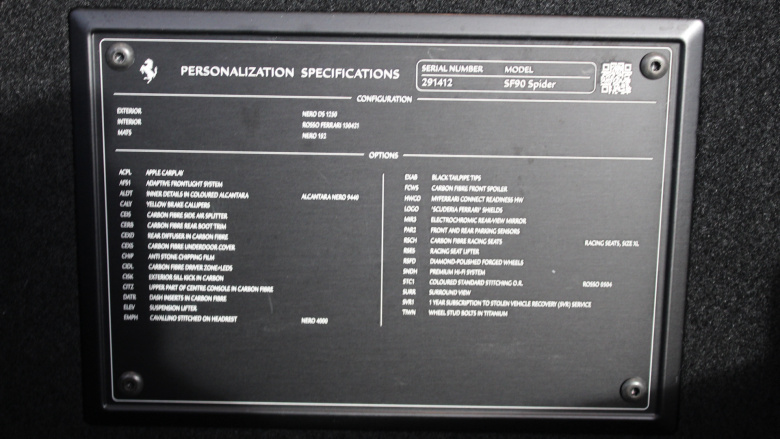Ferrari SF90 Spider 4.0T V8 7.9kWh Convertible 2dr Petrol Plug-in Hybrid F1 DCT 4WD Euro 6 (s/s) (986 ps) Convertible